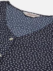 Women Royal Blue Printed Kurtas ( JOK 1433 Royal )