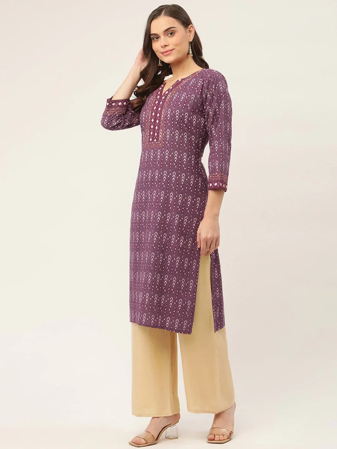 DesiQlo Women Kurta & Kurtis - Purple - JOK_1434_Purple_S