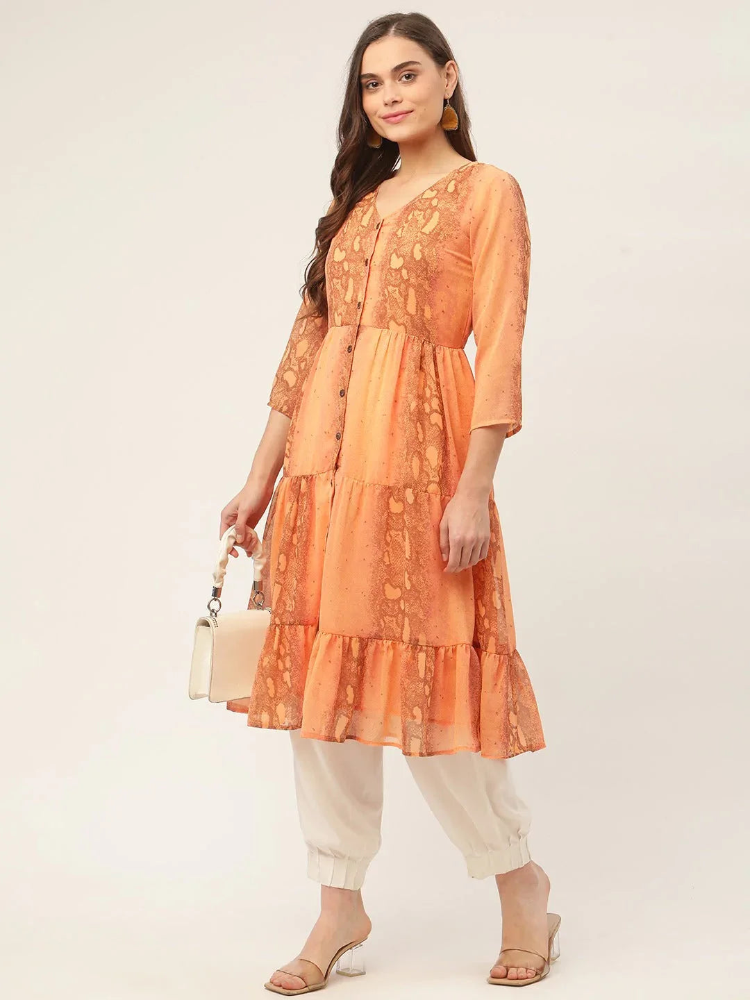 DesiQlo Women Kurta & Kurtis - Orange - JOK_1435_Orange_S