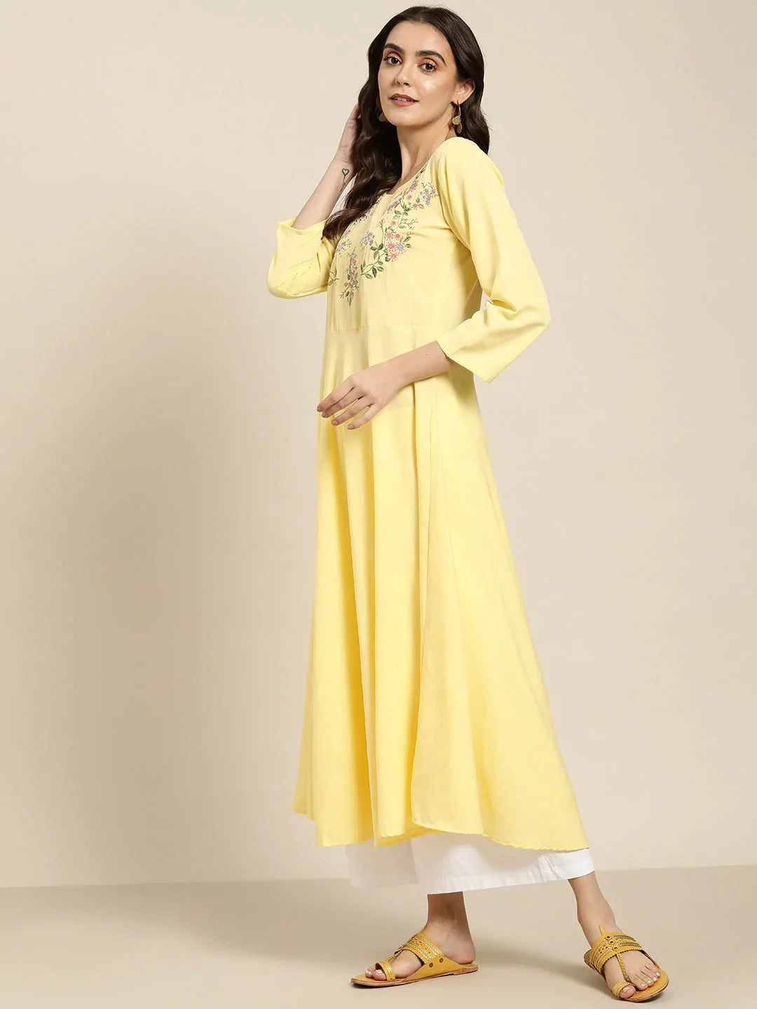 DesiQlo Women Kurta & Kurtis - Yellow - JOK_1440_Yellow_S