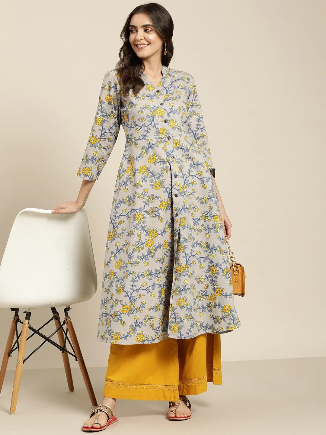 DesiQlo Women Kurta & Kurtis - Grey - JOK_1445_Grey_S