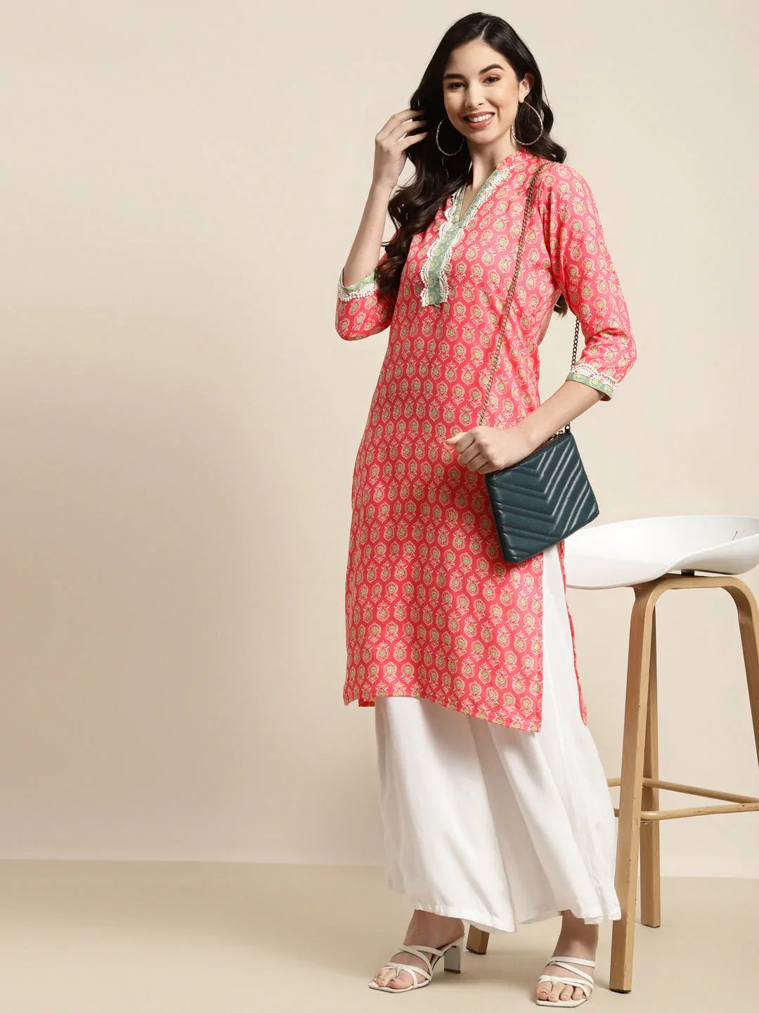 DesiQlo Women Kurta & Kurtis - Pink - JOK_1446_Pink_S