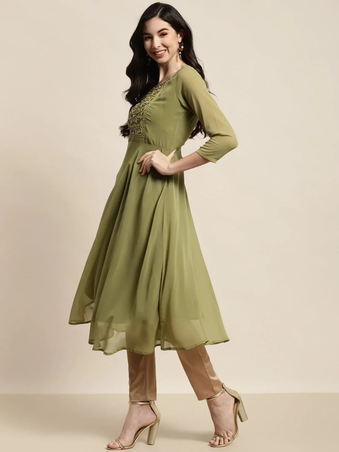 DesiQlo Women Kurta & Kurtis - Green - JOK_1451_Green_S