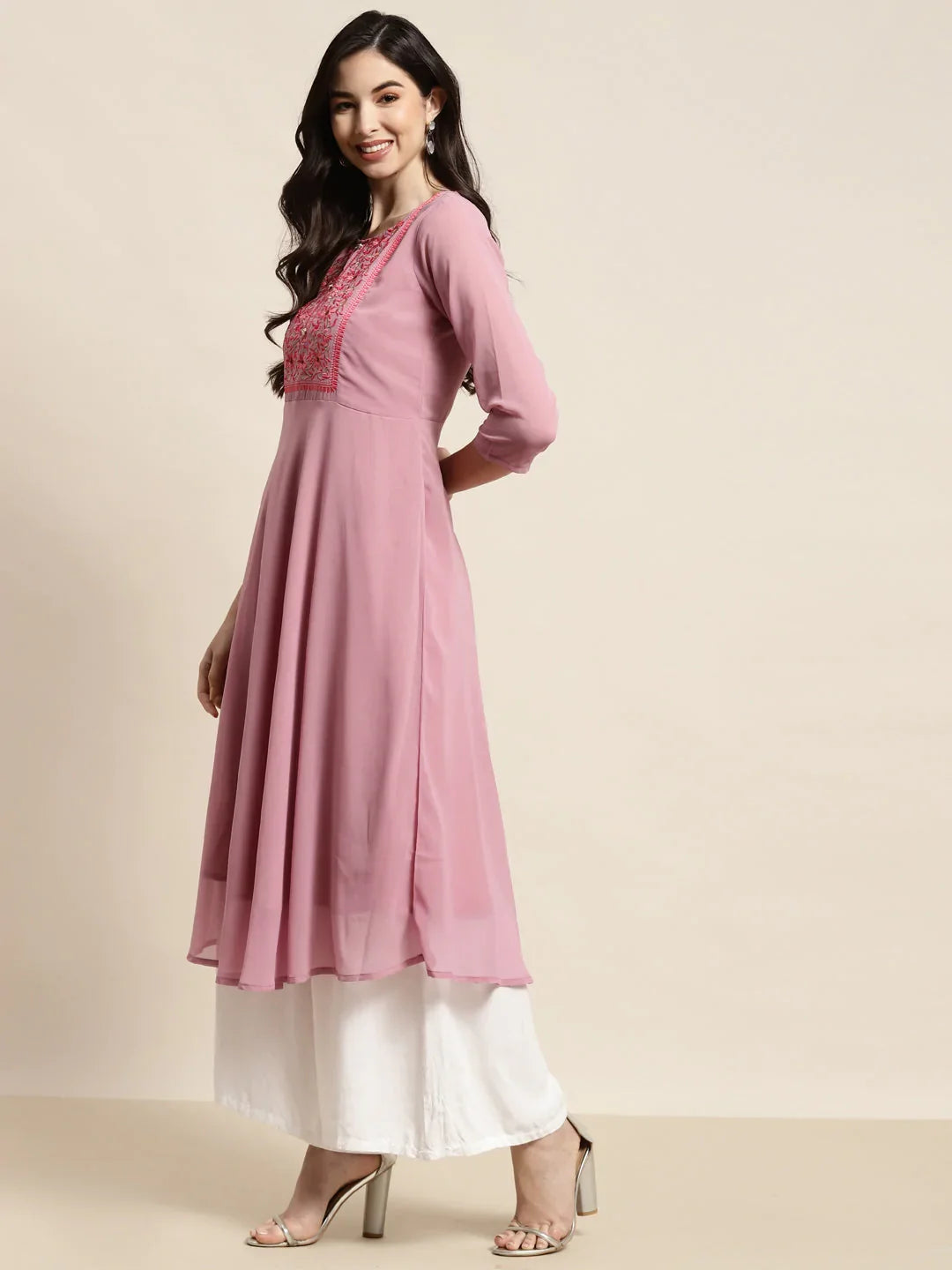 DesiQlo Women Kurta & Kurtis - Pink - JOK_1451_Pink_S