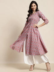 Printed Anarkali Kurta ( JOK 1452 Grey )