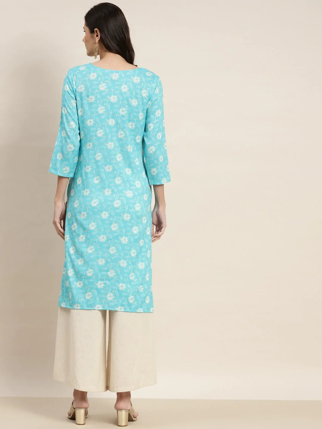 DesiQlo Women Kurta & Kurtis - Blue - JOK_1463_Sky_S