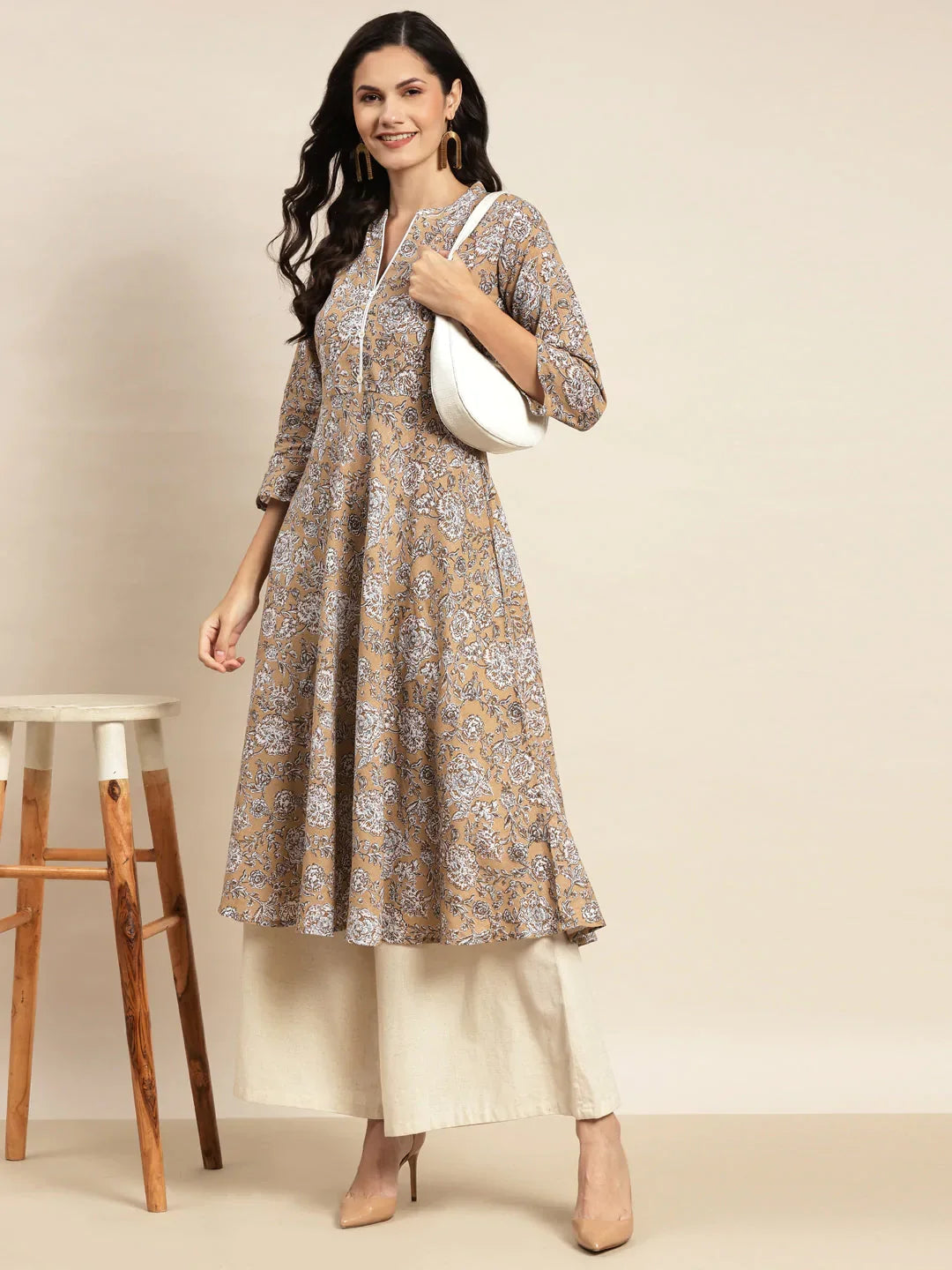 DesiQlo Women Kurta & Kurtis - Brown - JOK_1464_Brown_S