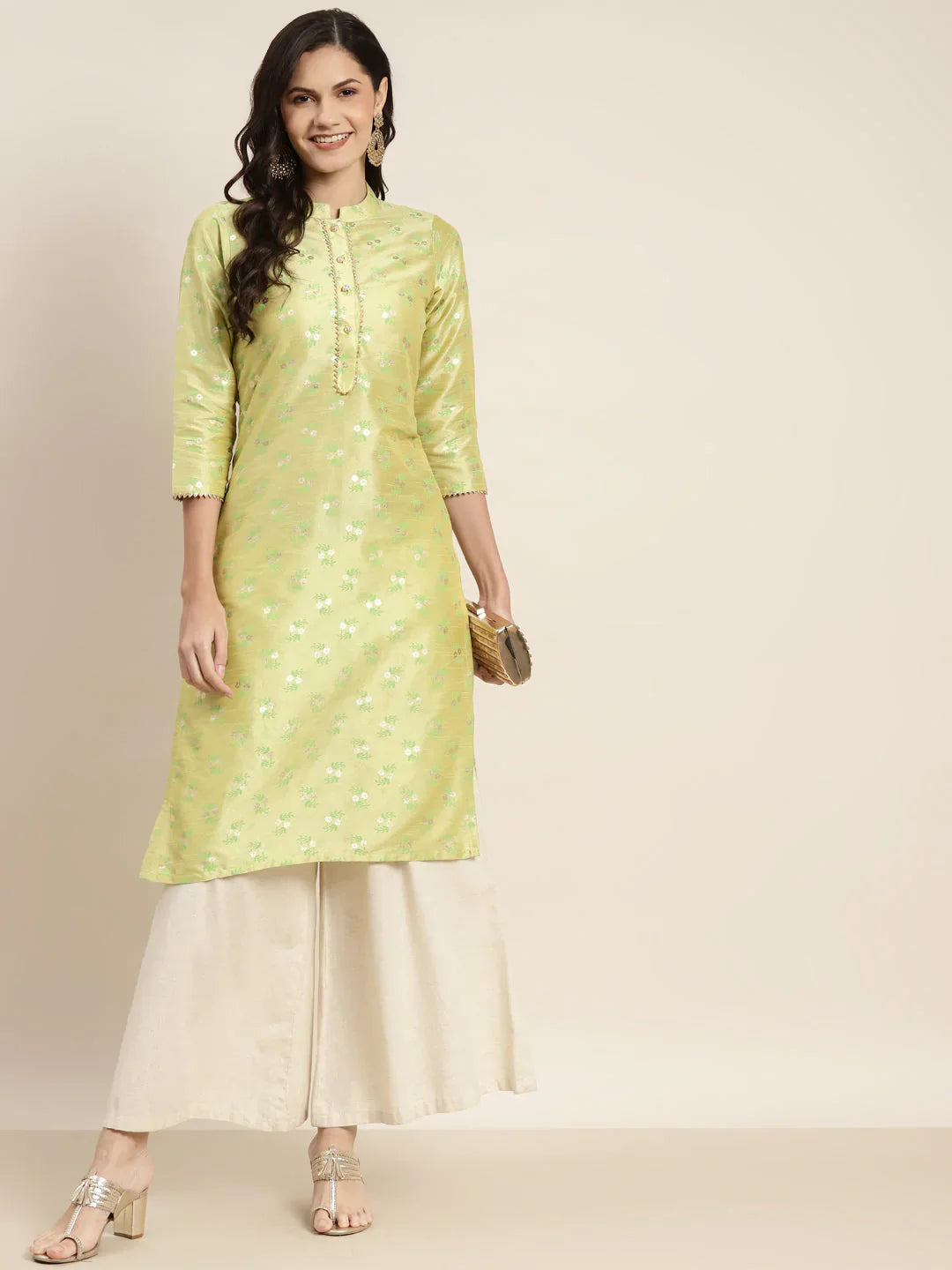 DesiQlo Women Kurta & Kurtis - Green - JOK_1469_Lime_S