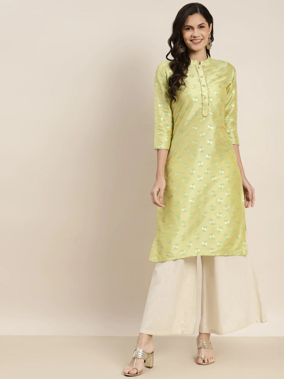 DesiQlo Women Kurta & Kurtis - Green - JOK_1469_Lime_S