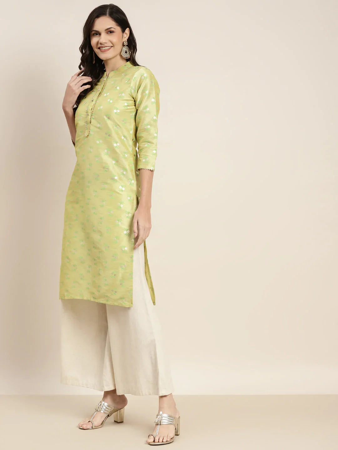 DesiQlo Women Kurta & Kurtis - Green - JOK_1469_Lime_S