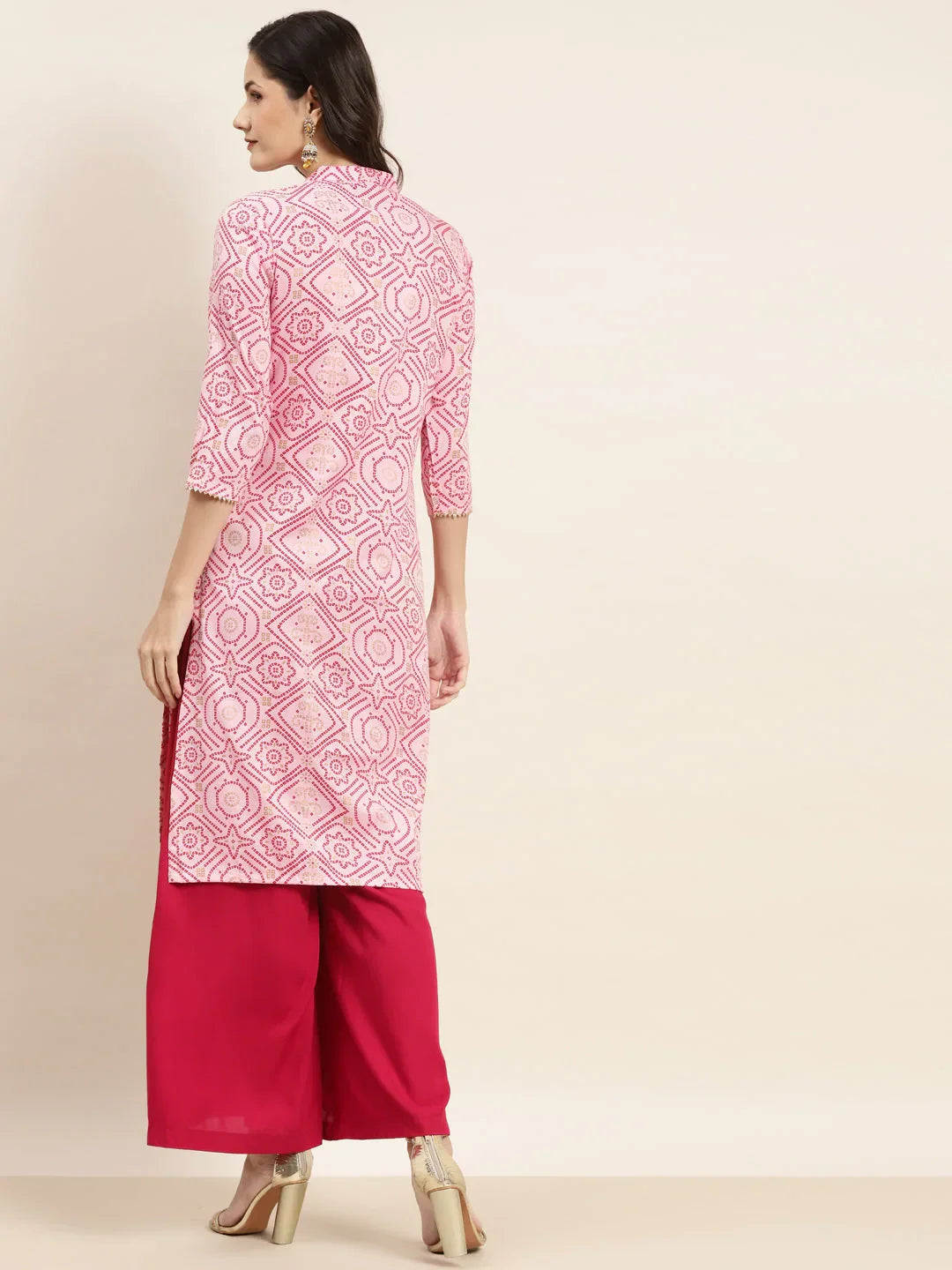 DesiQlo Women Kurta & Kurtis - Pink - JOK_1469_Pink_S