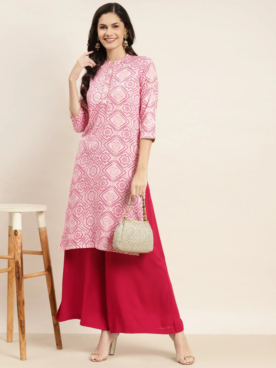 DesiQlo Women Kurta & Kurtis - Pink - JOK_1469_Pink_S