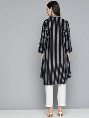 Black Striped Kurta ( JOK 1492 Black )-JOK-1492