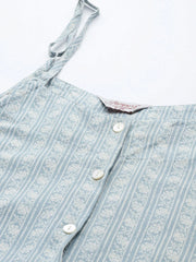 Floral Printed Blue Kurta ( JOK 1499 Blue )-JOK-1499