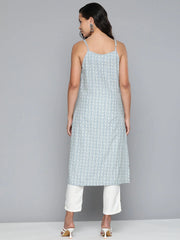 Floral Printed Blue Kurta ( JOK 1499 Blue )-JOK-1499