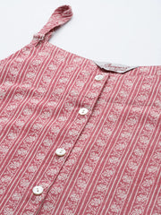 Floral Printed Red Kurta ( JOK 1499 Red )-JOK-1499