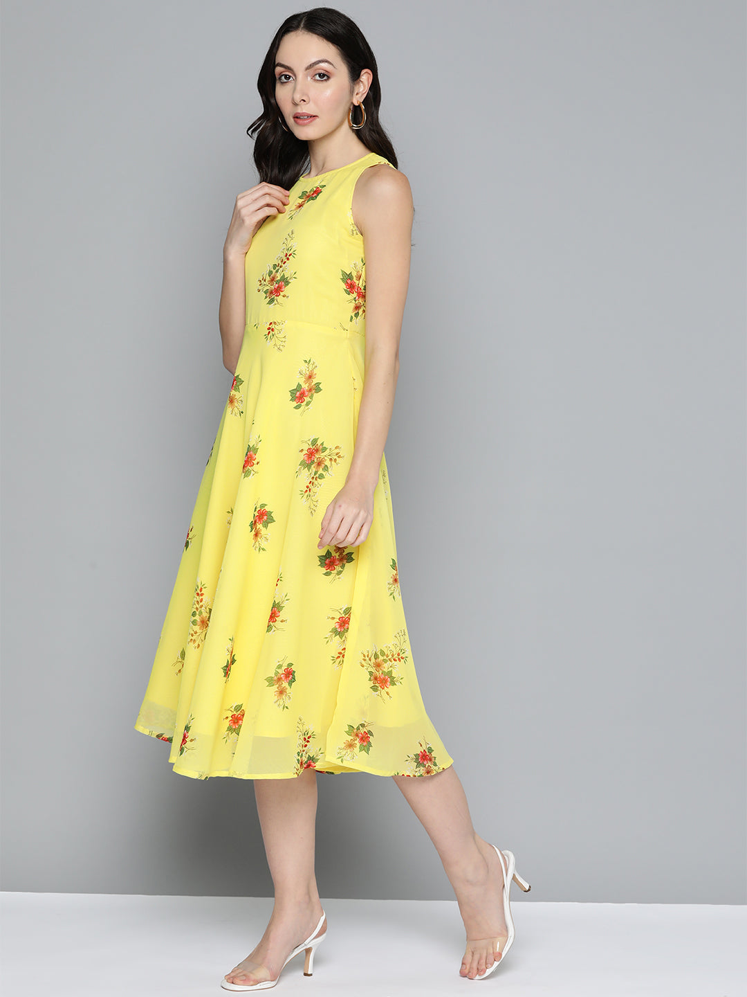 Floral Print Georgette Dress | Indian Kurta Ladies Collection