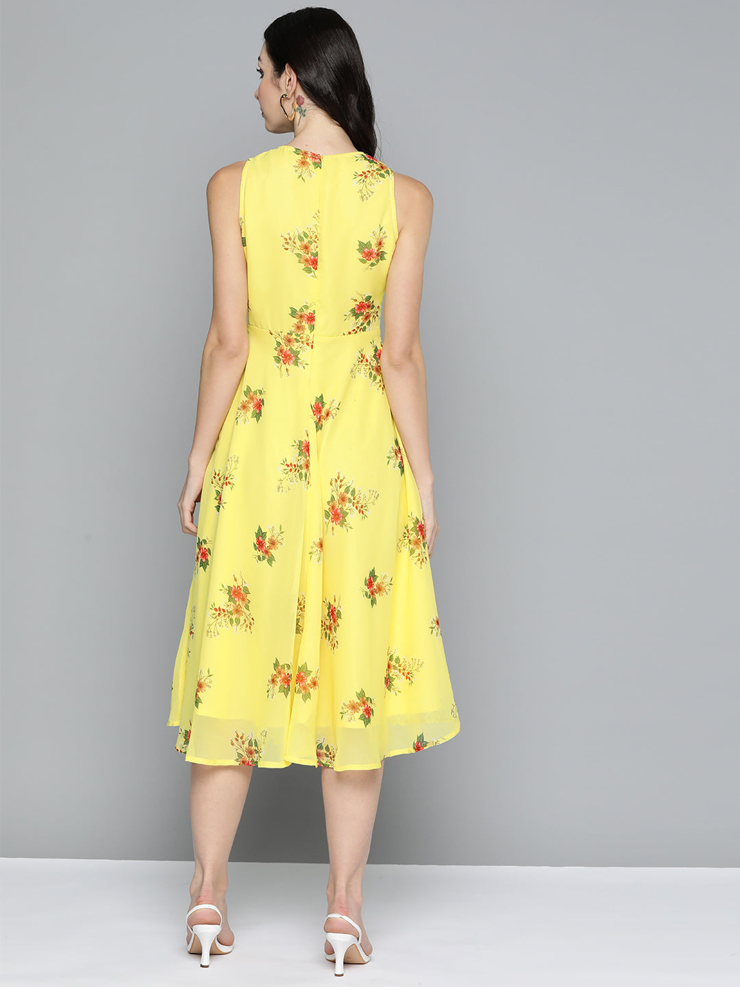 Floral Print Georgette Dress | Indian Kurta Ladies Collection