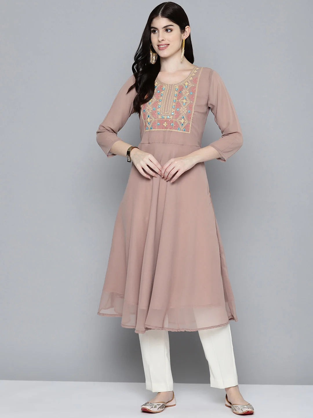 Embroidered Kurta JOK 1524 - Shop Indian Kurtis Online