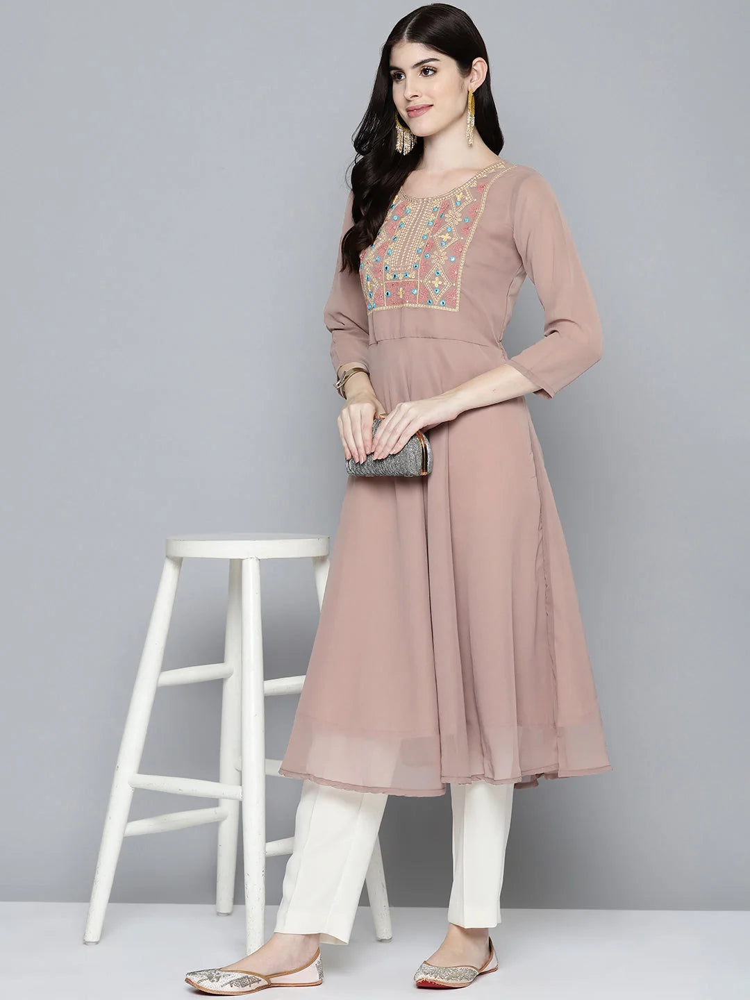 Embroidered Kurta JOK 1524 - Shop Indian Kurtis Online