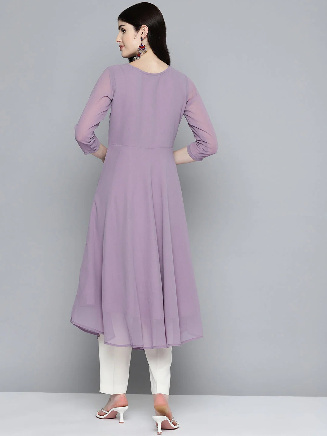 Embroidered Flared Indian Kurta - Shop Stylish Kurtas Online