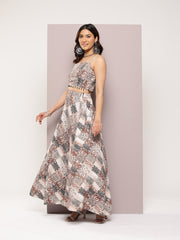 Crystal Beads Work Printed Lehenga choli with dupatta-JOLC-D-1701Q