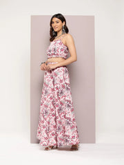 Crystal Beads Work Printed Lehenga choli with dupatta-JOLC-D-1701