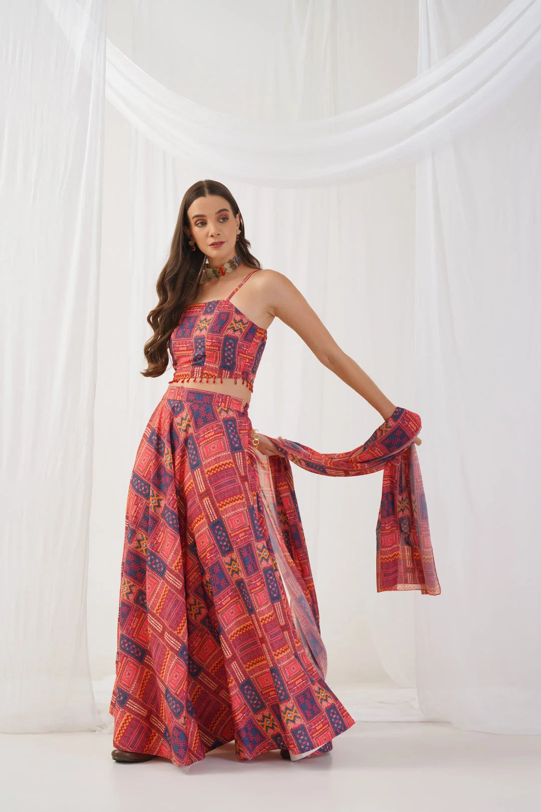 Red Lehenga Choli for Women | Party Wear Designer Lehenga