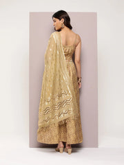 Cutdana emblished Jacqard Lehenga Choli with dupatta