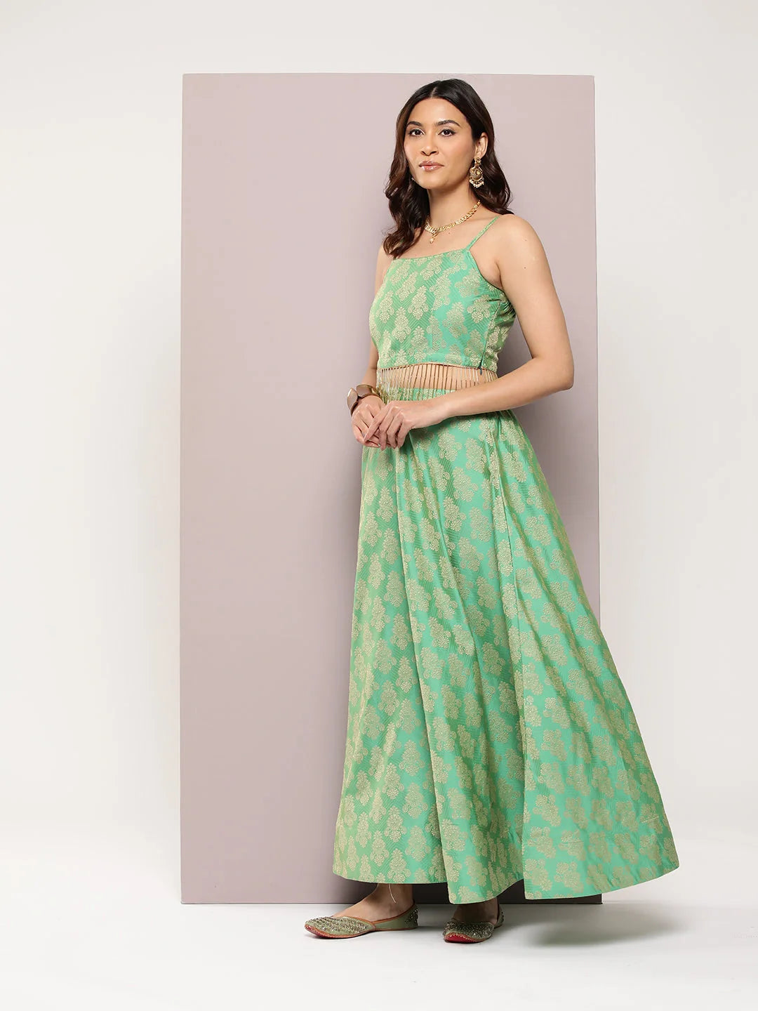 Cutdana Jacquard Lehenga Choli - Women's Wedding Lehenga JOLS-...