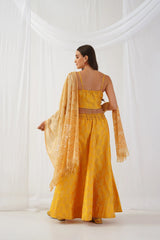 Yellow Beads & Stones Ready to Wear Lehenga & Blouse With Dupatta ( JOLS D50Gl 1702 Yellow )