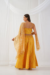Yellow Beads & Stones Ready to Wear Lehenga & Blouse With Dupatta ( JOLS D50Gl 1702 Yellow )
