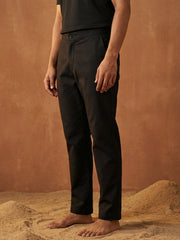 Solid Cotton Pyjama For Men ( JOPJ 005Black )