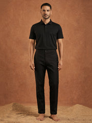 Solid Cotton Pyjama For Men ( JOPJ 005Black )