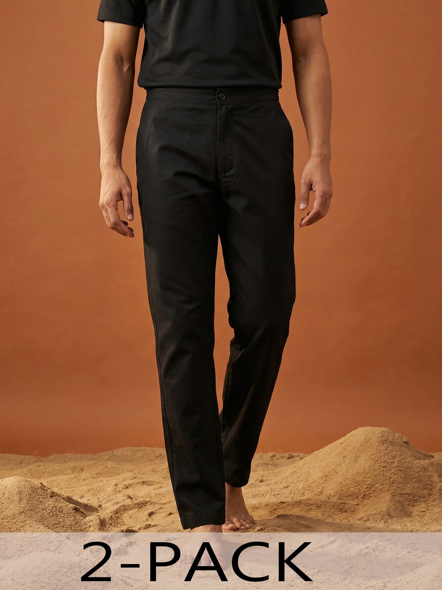 DesiQlo Men Pajamas - Multicolor - JOPJ_005Black_Pack-2_S