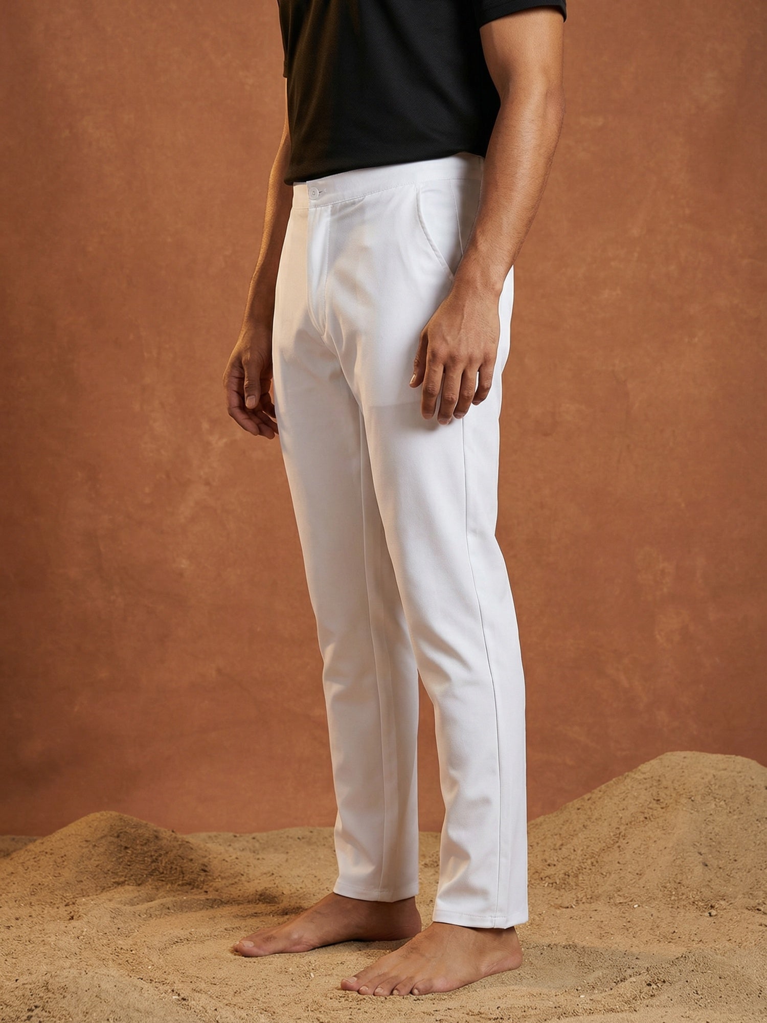 DesiQlo Men Pajamas - White