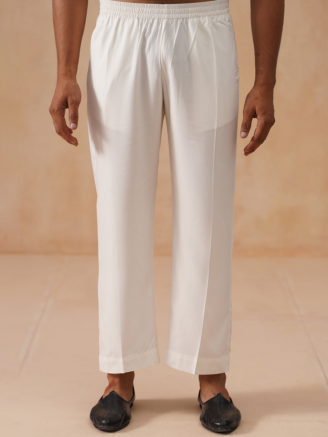 DesiQlo Men Pajamas - White - JOPJ_011White_S