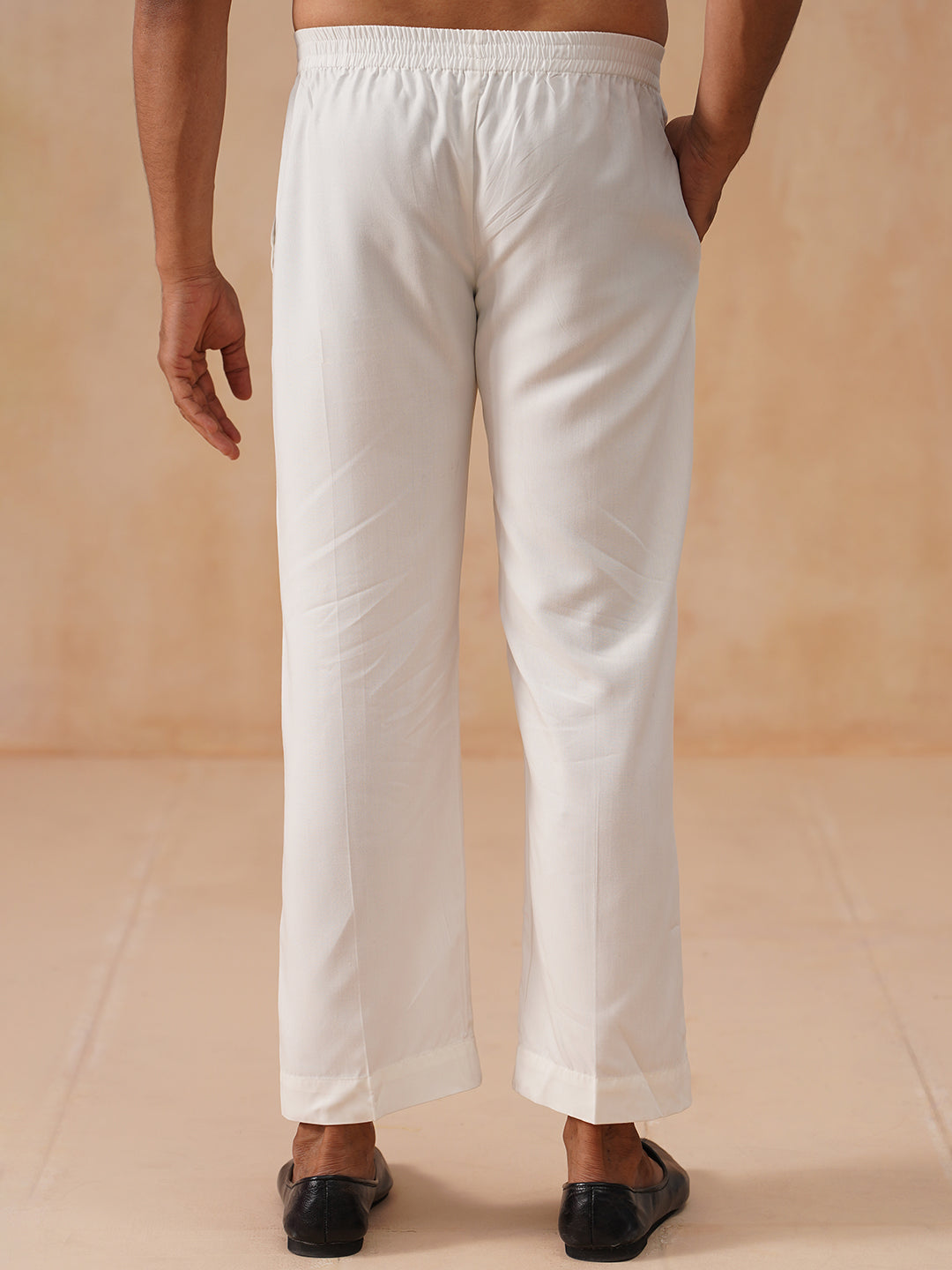 DesiQlo Men Pajamas - White - JOPJ_011White_S