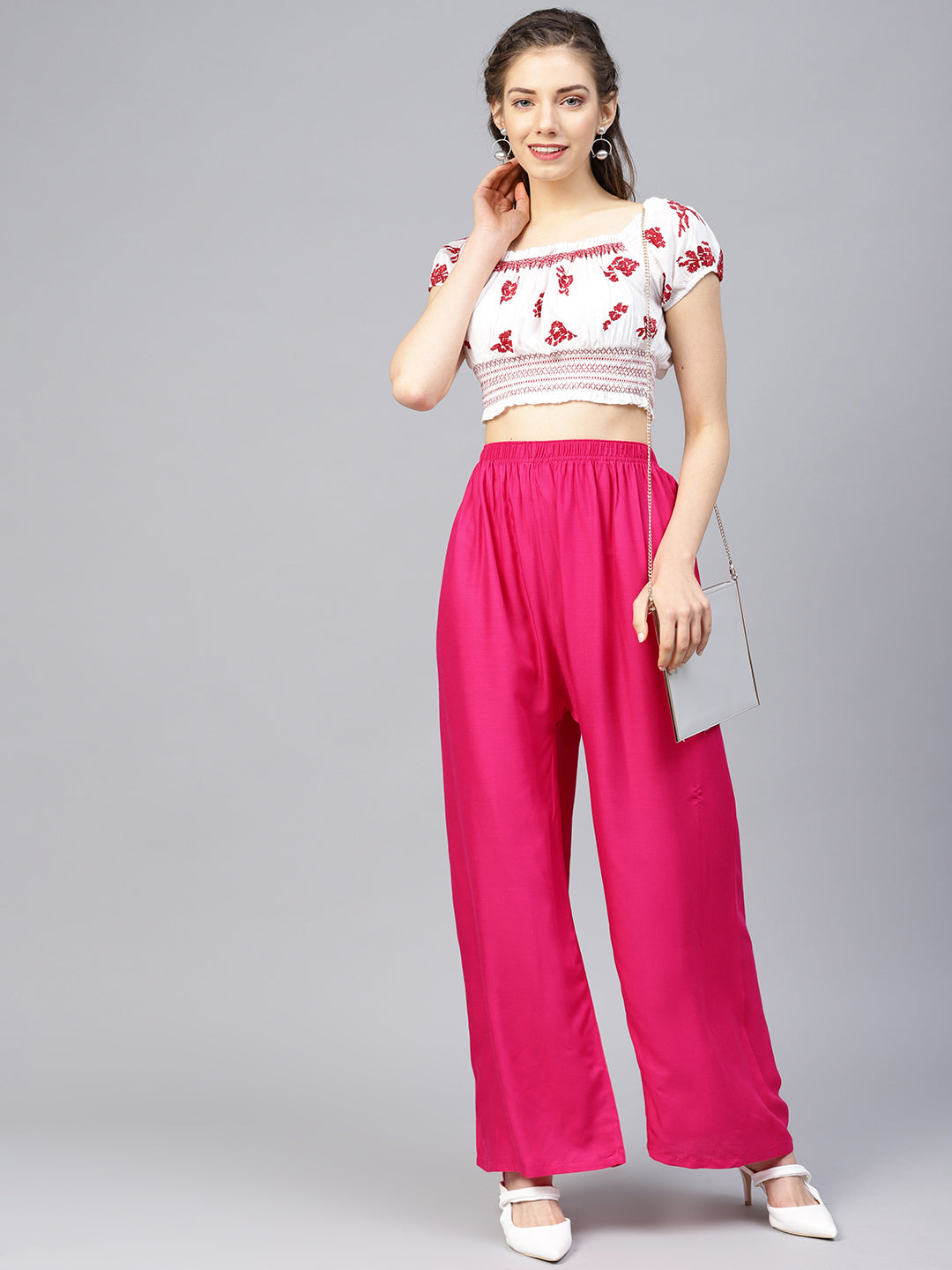 Pink Palazzo Pants for Women - High Waisted & Comfortable