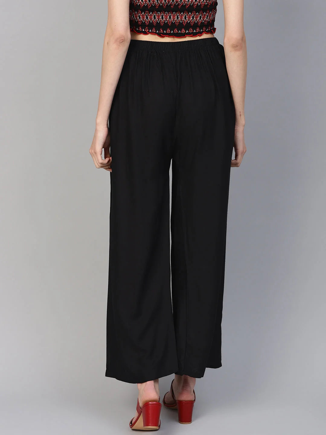 Black Palazzo Pants for Women - High Waisted, Wide Leg & Stylish