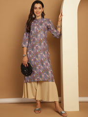 Women Beige Straight Partially Elasticated Palazzo-JOPL-2137Beige