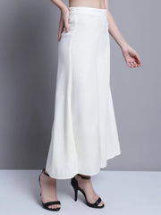 Women Off-White Straight Partially Elasticated Palazzo ( JOPL 2137Off-White )