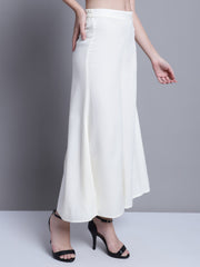 Women Off-White Straight Partially Elasticated Palazzo ( JOPL 2137Off-White )