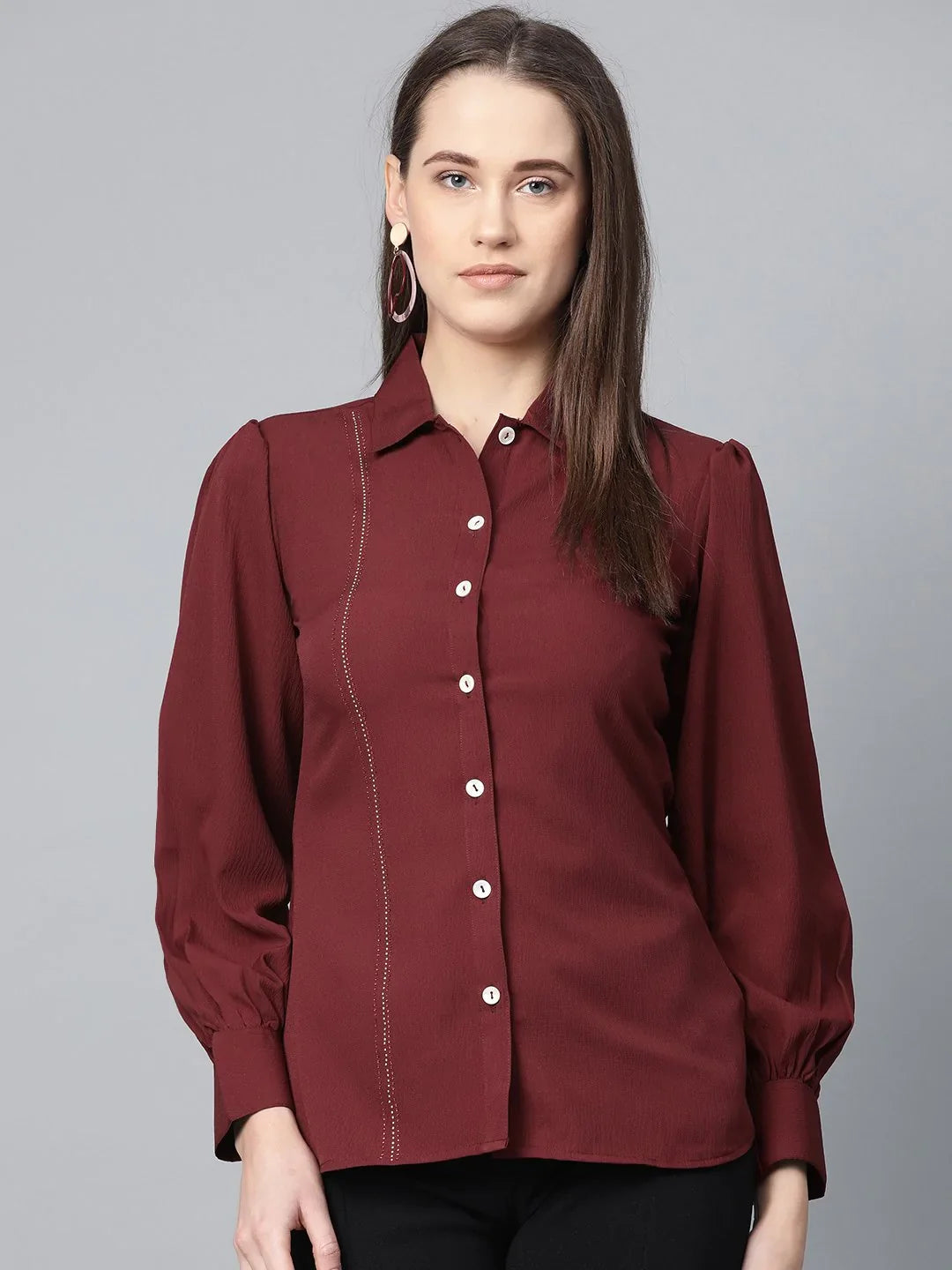 DesiQlo Women Tops - Maroon - JOT_7002_Maroon_S