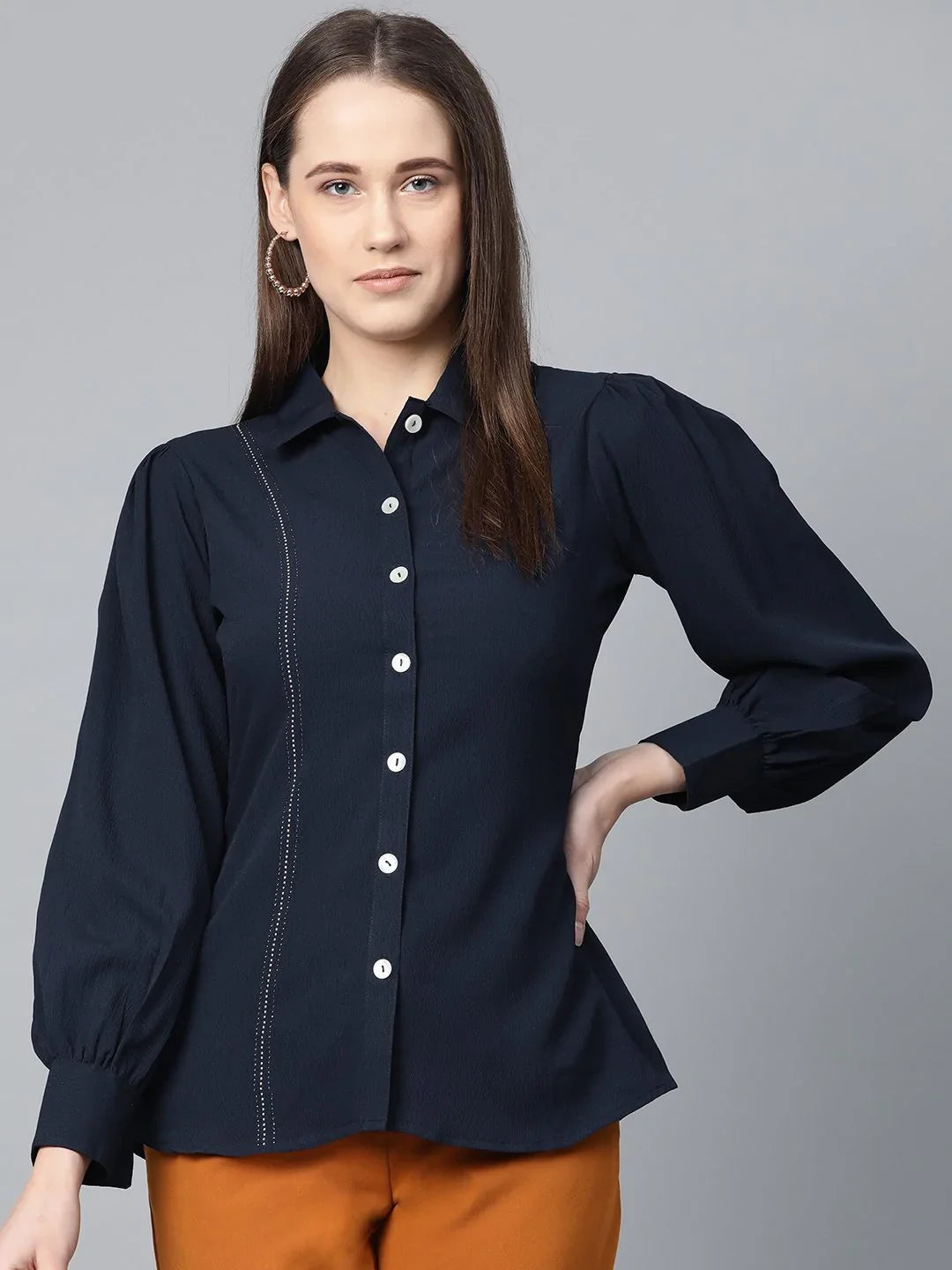 DesiQlo Women Tops - Blue - JOT_7002_Navy_S