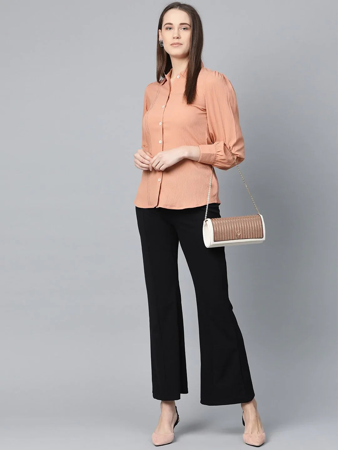 DesiQlo Women Tops - Orange - JOT_7002_Peach_S