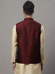 Men's Woven Jacquard Waistcoat-JOWC-4004