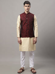 Men's Woven Jacquard Waistcoat-JOWC-4004