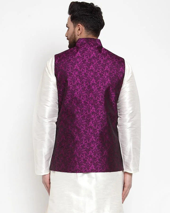 Purple Nehru Jacket: Men's Ethnic Wear | Indian Nehru Jackets