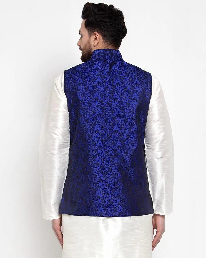 Blue Nehru Jacket: Men's Ethnic Wear & Indian Nehru Jackets